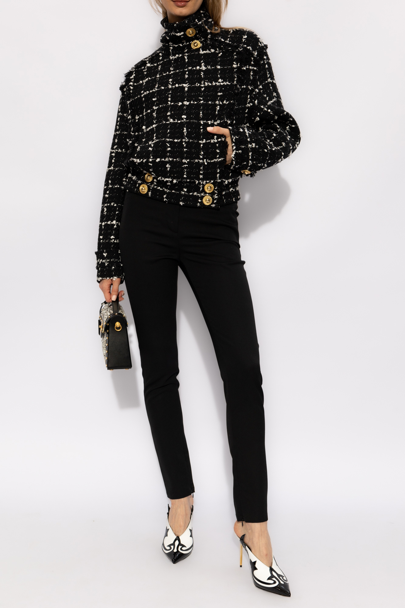 Balmain Wool Trousers In Black | ModeSens